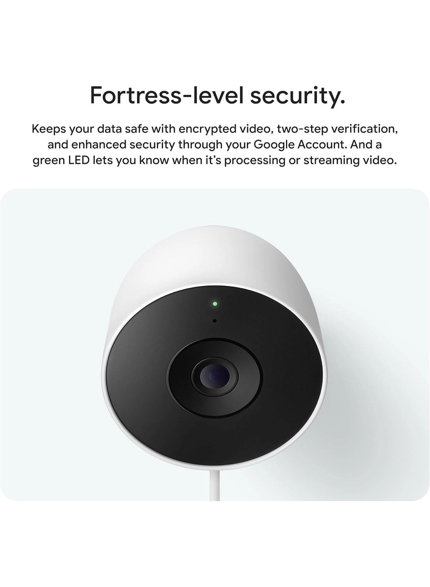 Nest Cam Outdoor (Wired, 2nd Gen) - 2K HDR Pack