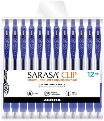 Zebra Pen Sarasa Clip - 12 Pack 0.5mm