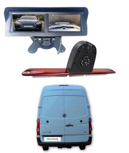 Dual Rear View Parking Reversing Brake Light Camera - Wired