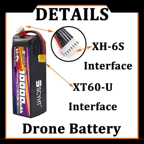 6S Lipo Battery - 22.2V 10000mAh 70C
