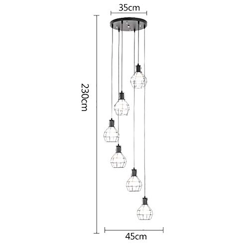 Clip Chandelier - E27 8 head Black