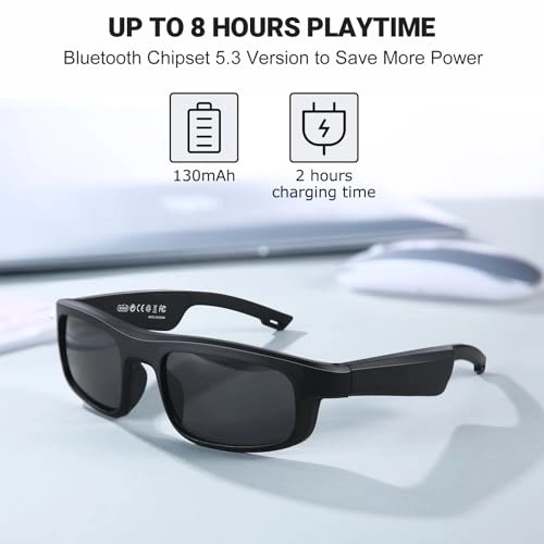 M6 Pro - Polarized Bluetooth 5.3 Built-in Mic & Speakers
