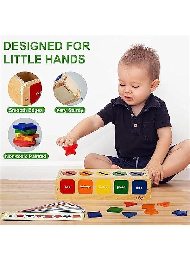 Shape Sorting and Color Matching Box - 1 2 3 Year Old 50 pieces