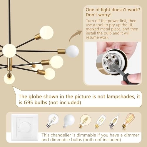 Modern Chandelier - Dimmable