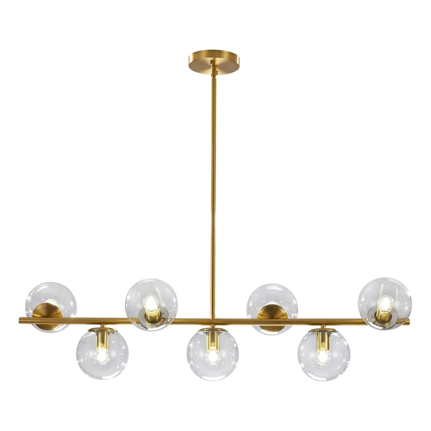 KCO L1043-GC - 7 Light Gold Clear Sputnik
