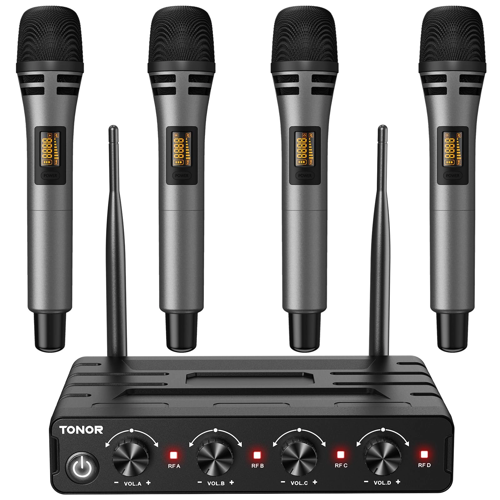 Wireless Microphones System - 4 UHF