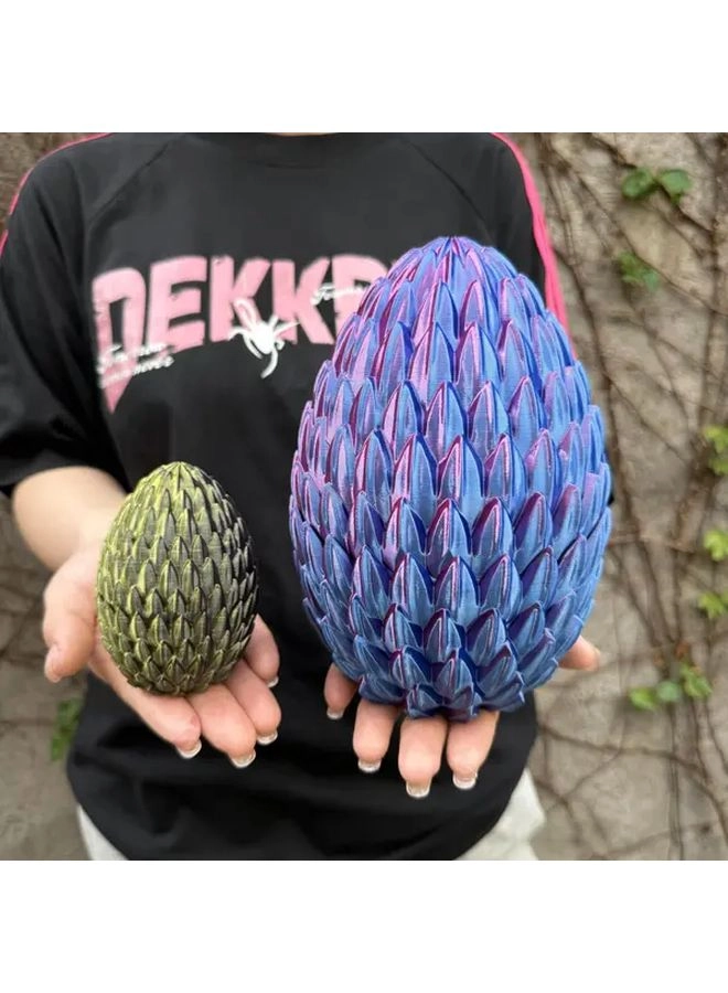 Dragon Egg - Pink Rainbow 3D Printed Movable Set