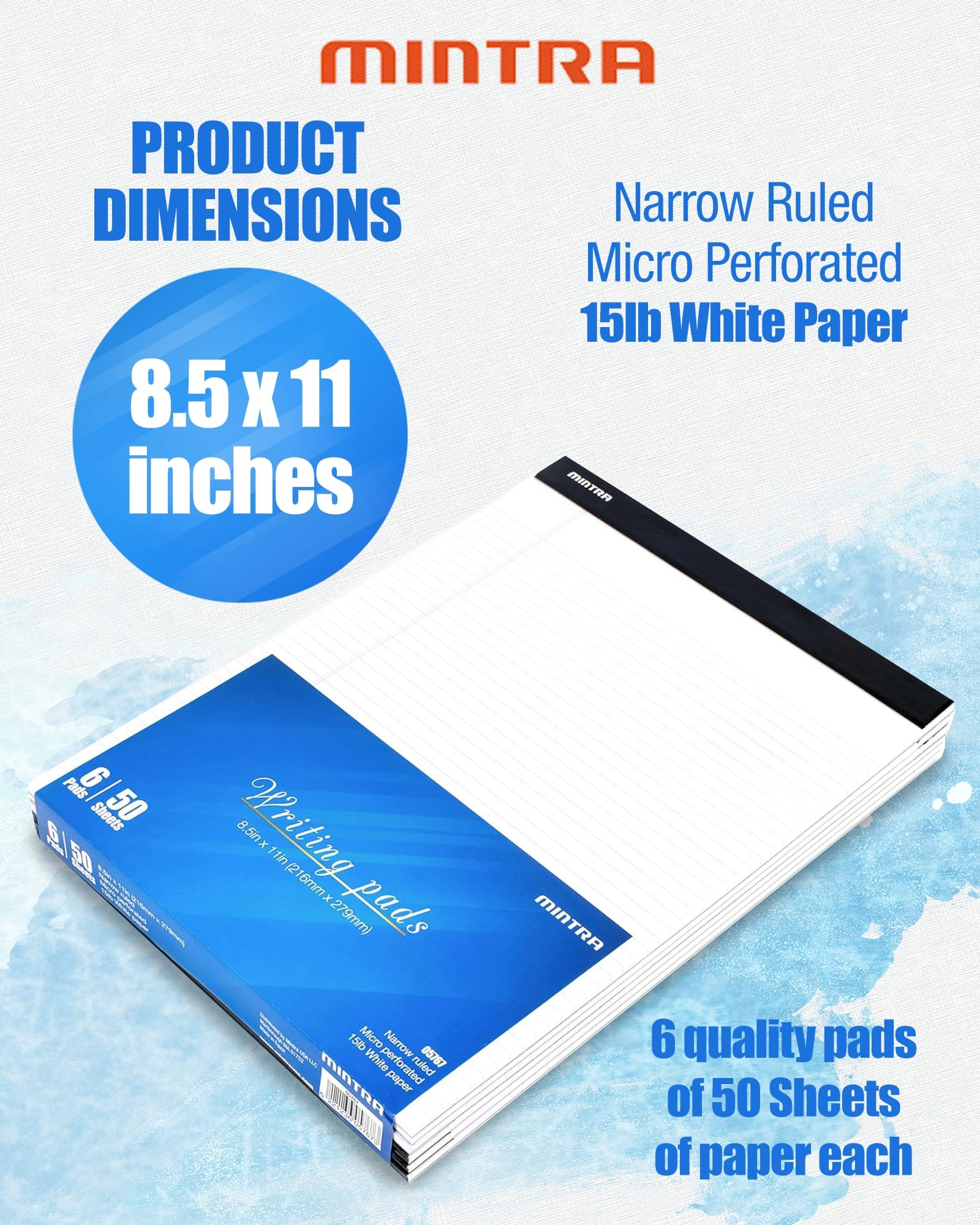 Legal Pads 8.5-x-11-inch inches - Lined 50 Sheets