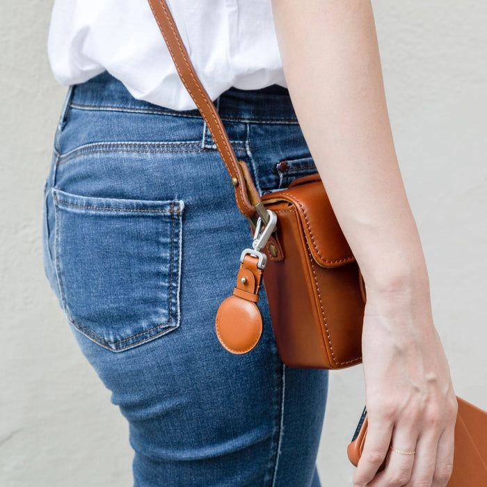 Classic Airtag Case - Genuine Italian Leather