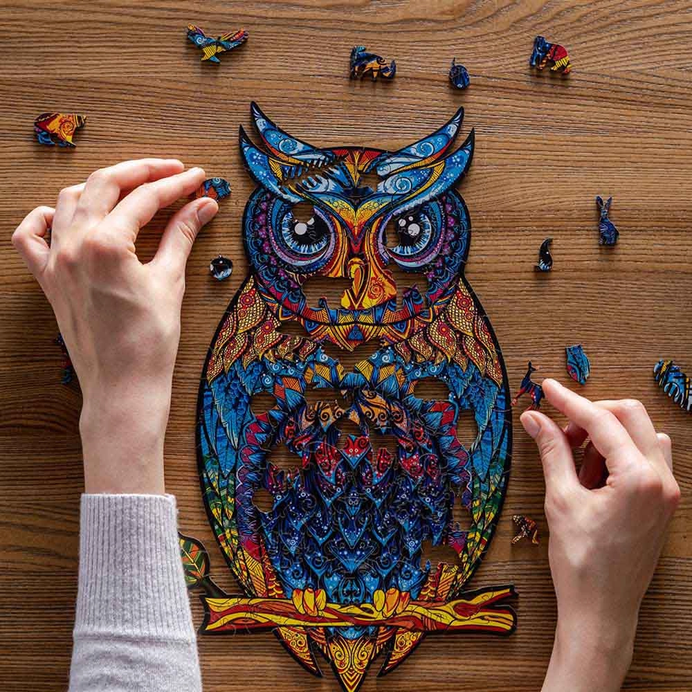 Charming Owl Wooden Puzzle (4107390-OWL_S) - 101 pcs