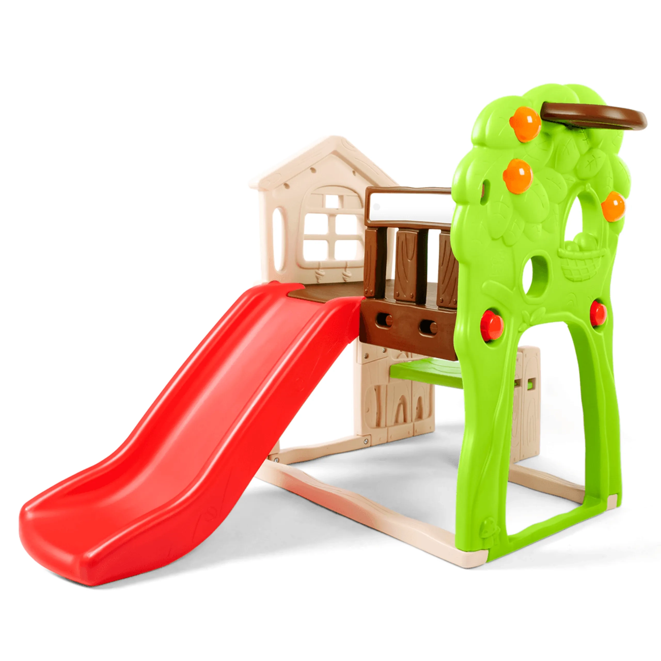 Grow’n Up My First Clubhouse Climber - 4-In-1 Activity Hub Slide Basketball Hoop