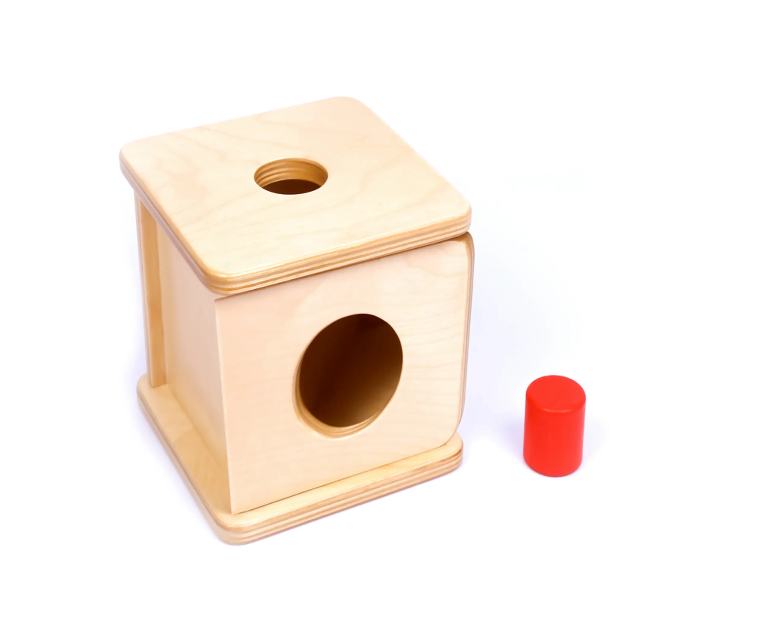 Edu Fun Wooden Box & Big Cylinder - 2 years+ 2 pieces