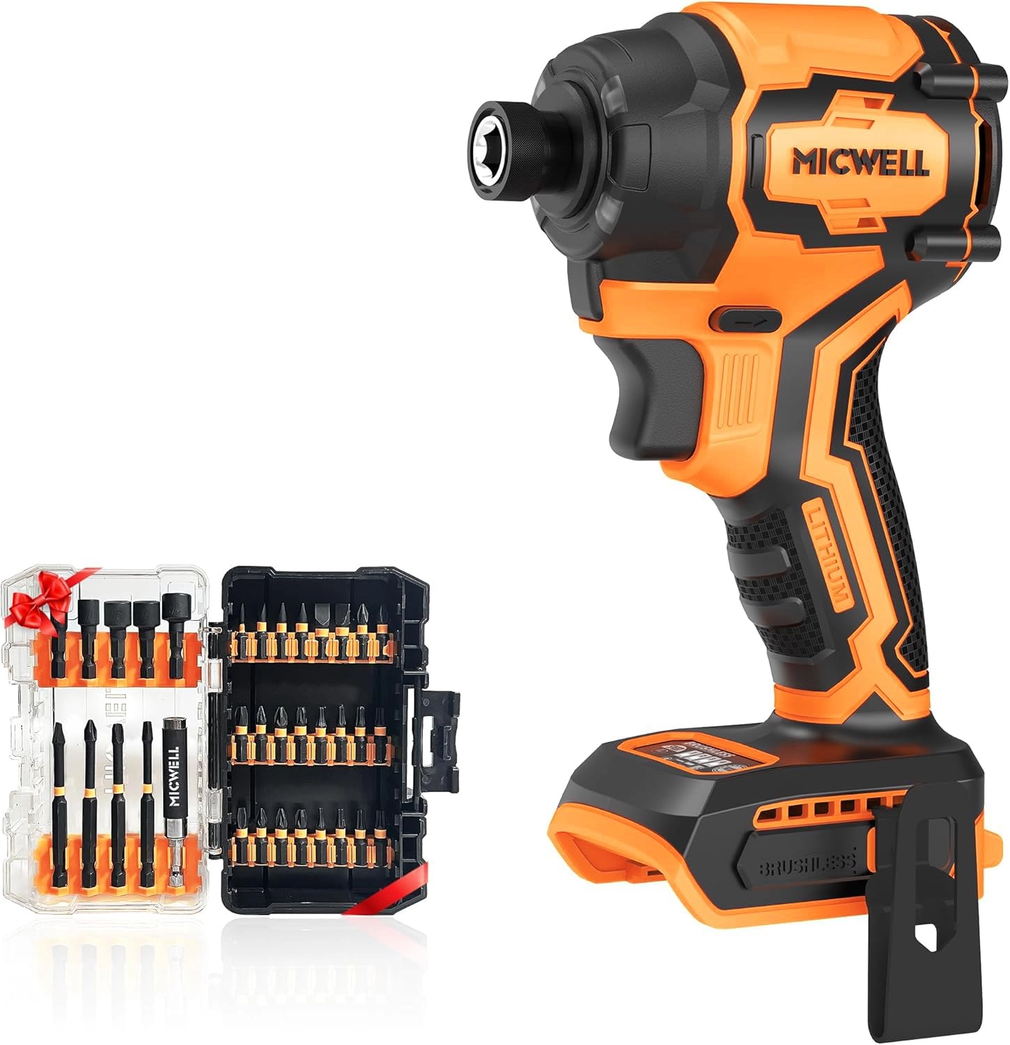 MICWELL Cordless Impact Driver - 1/4" Brushless 2300 Pounds Per Inch