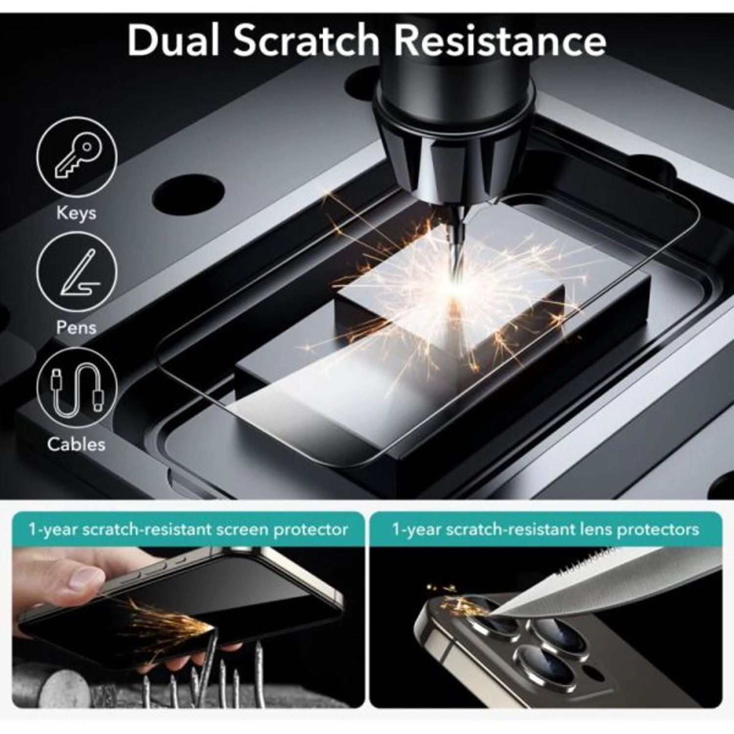 Clear Tempered Glass Screen Protector for iPhone 15 Pro Max