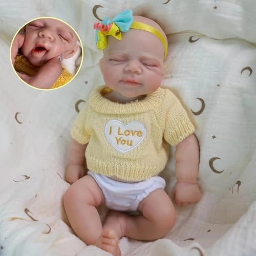 Reborn Baby Dolls - 12 inch Silicone Girl Ages 3+