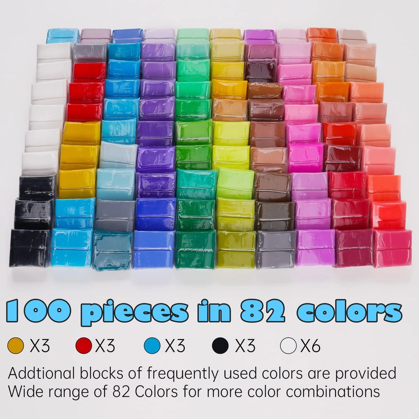 Polymer Clay Value Pack - 100 pieces