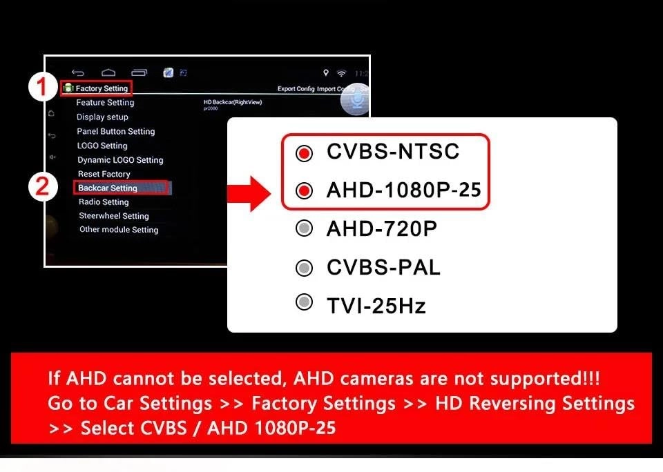 HD Car Rear View Camera - Wire AHD1080P