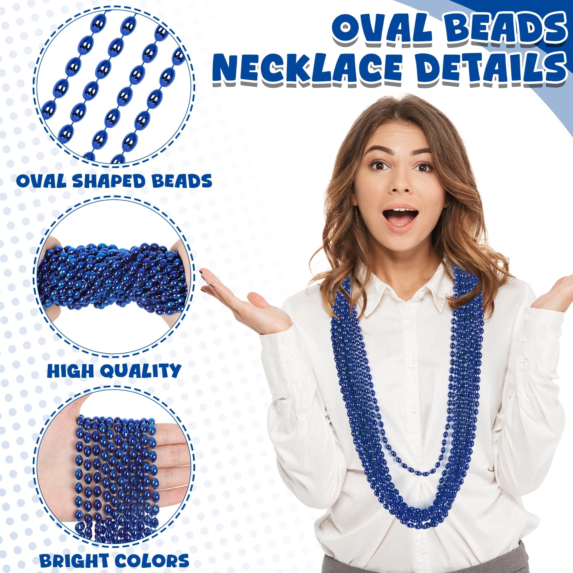 Mardi Gras Beads - 12PCS