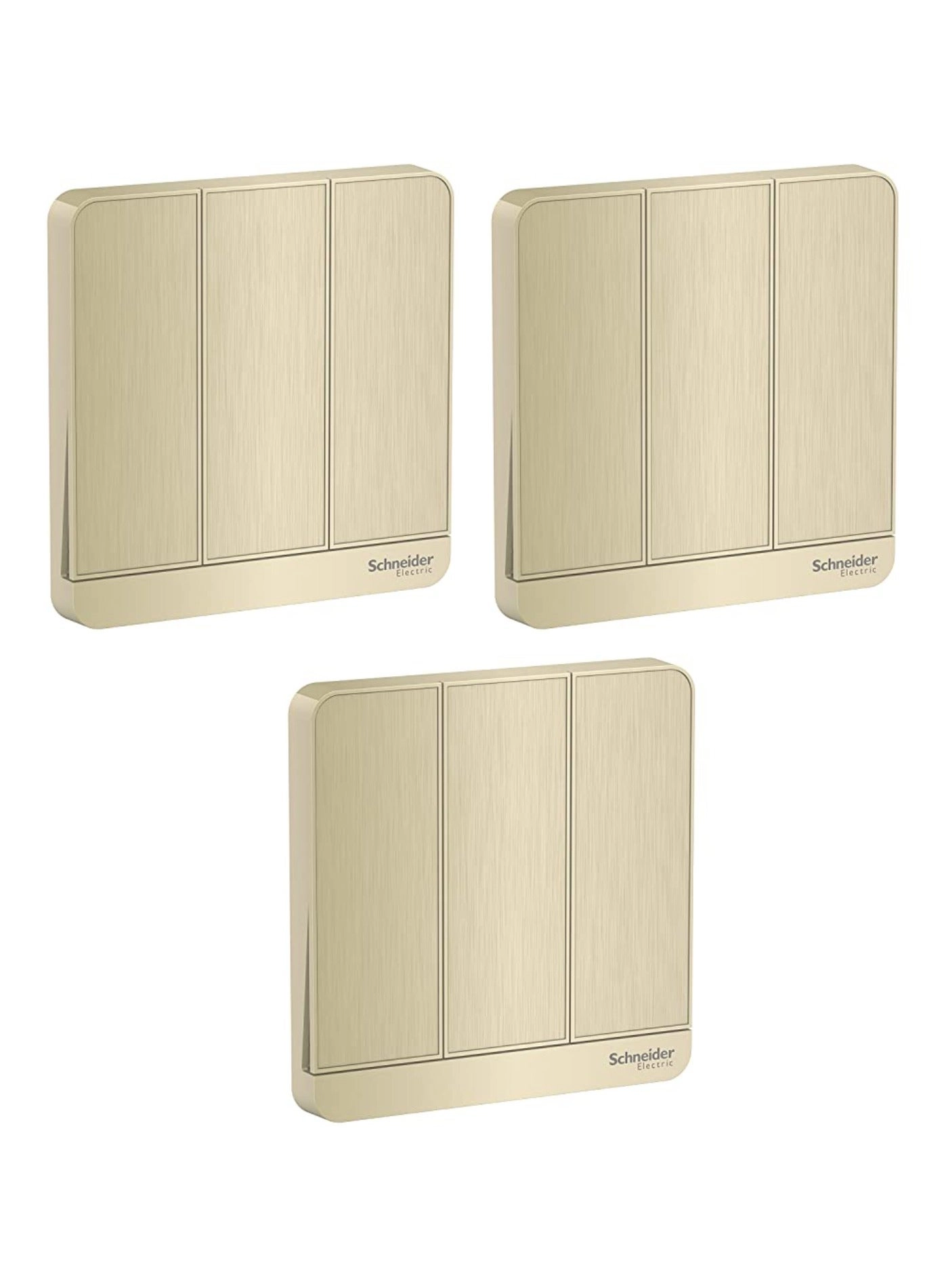 Schneider Electric AvatarOn 16AX 3-Gang 1-Way Switch - 3 pcs