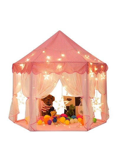 Hexagon Princess Castle Tent - 140x135x70centimeter