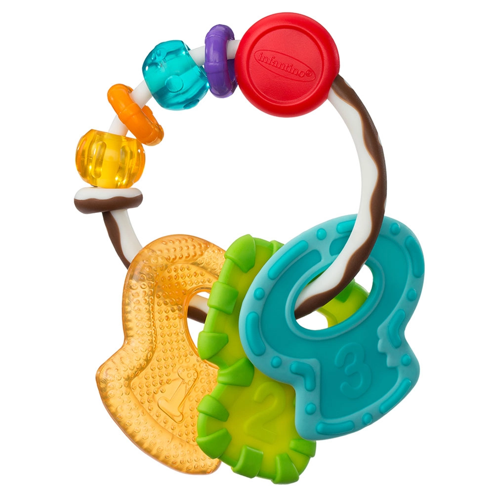 Infantino Slide & Chew Teether Keys - BPA-free Suitable for 0 month and above