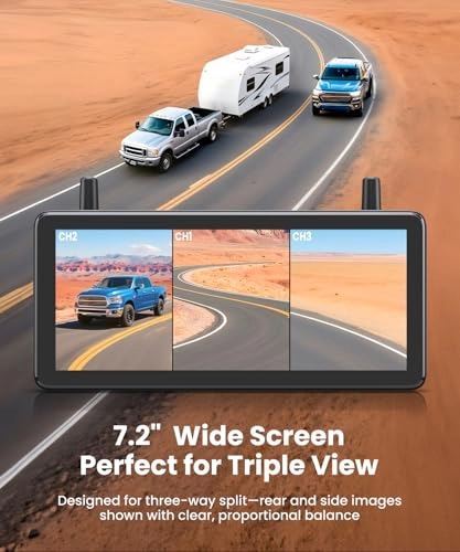 Dual Camera Car Reversing Camera System - Night Vision Wireless 1080p