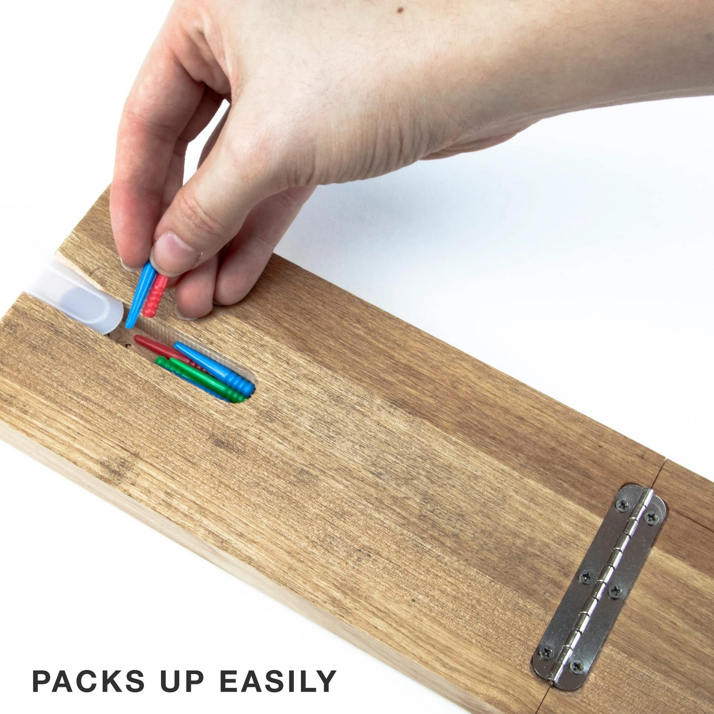 Cribbage Board - Wooden Classic 3-Track Plastic Pegs