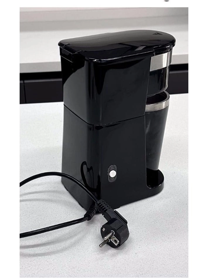 Single-Serve Personal Coffee Maker - 14oz Capacity, Includes 12oz Travel Mug