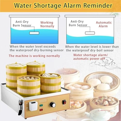 Electric Dim Sum Steamer - 2/4/6 hole 30-110C