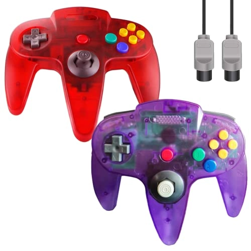 ZeroStory N64 Controller - Transparent Red and Transparent Blue N64