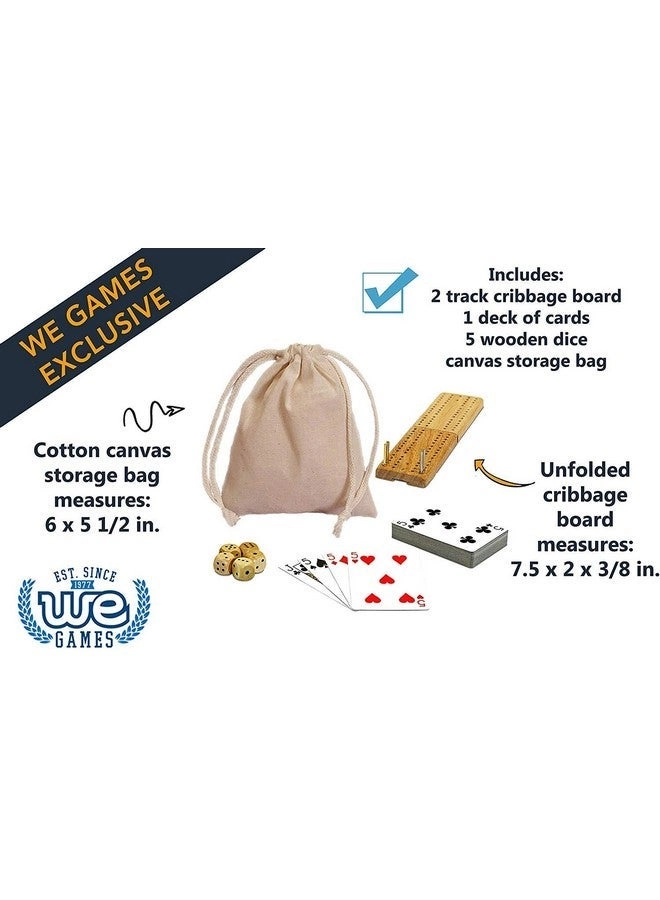 Cribbage Board - Travel Foldable 2 Track Set