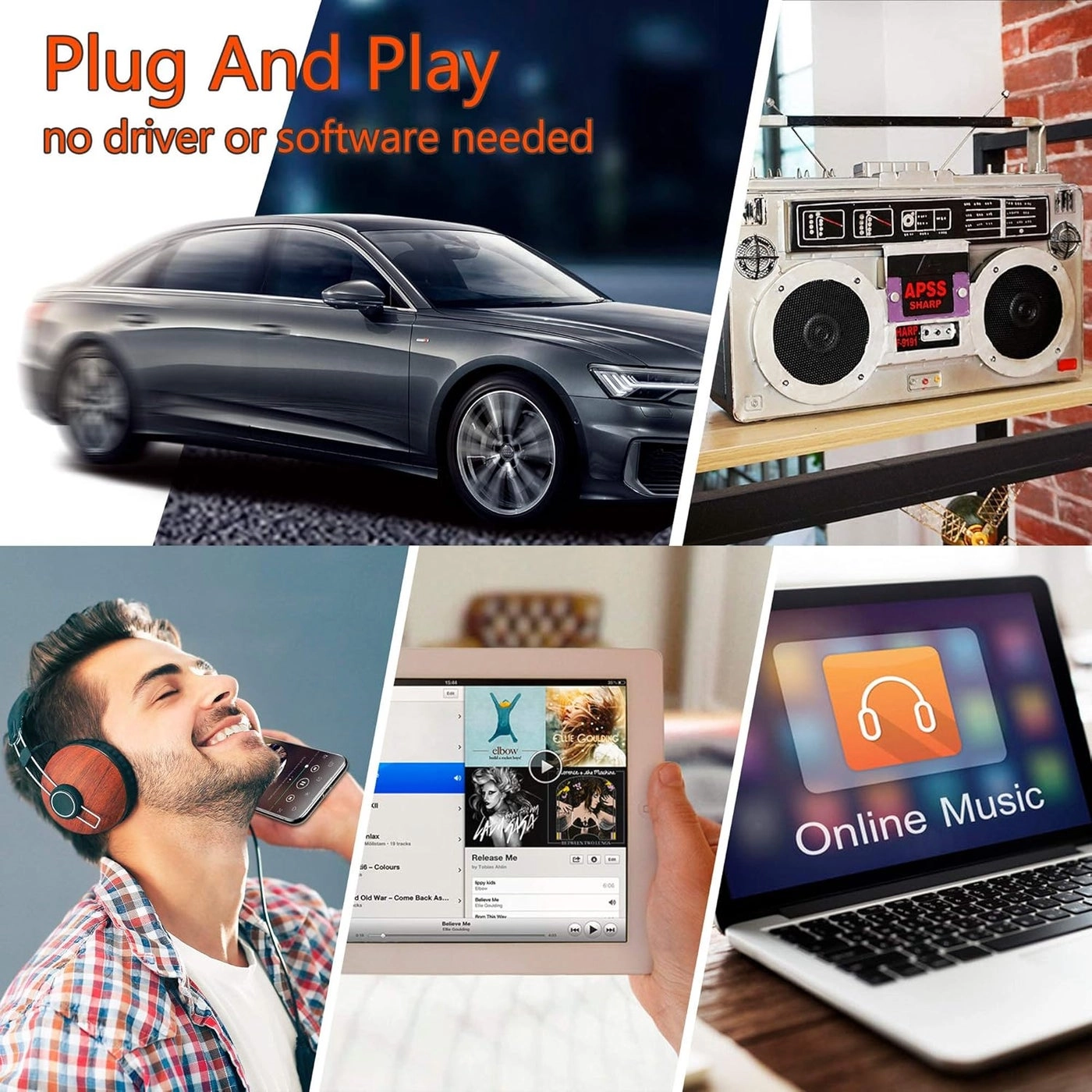 Bluetooth Cassette Adapter - Car Audio Supports most smartphones