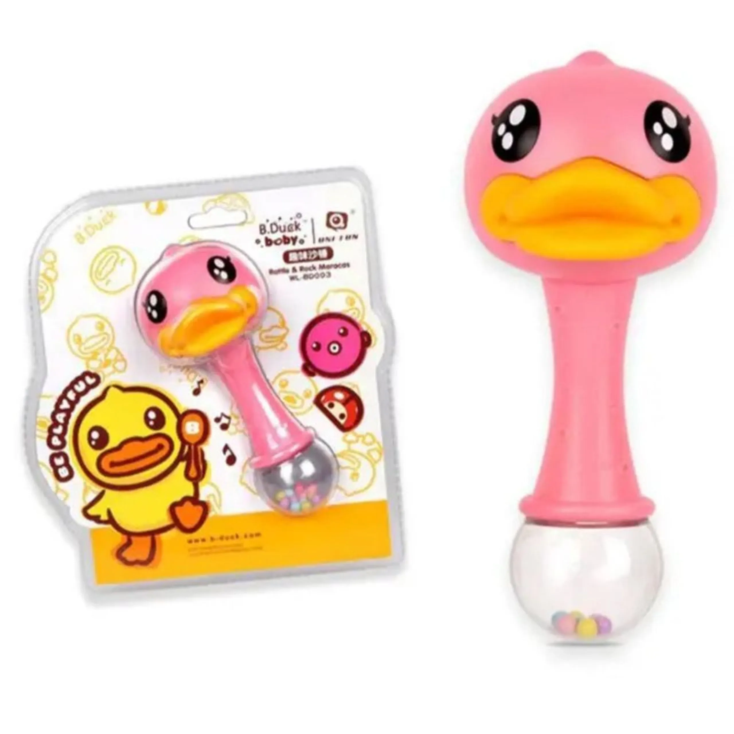 Baby Duck Grab & Shake Rattle Toy - 3 months BPA-free
