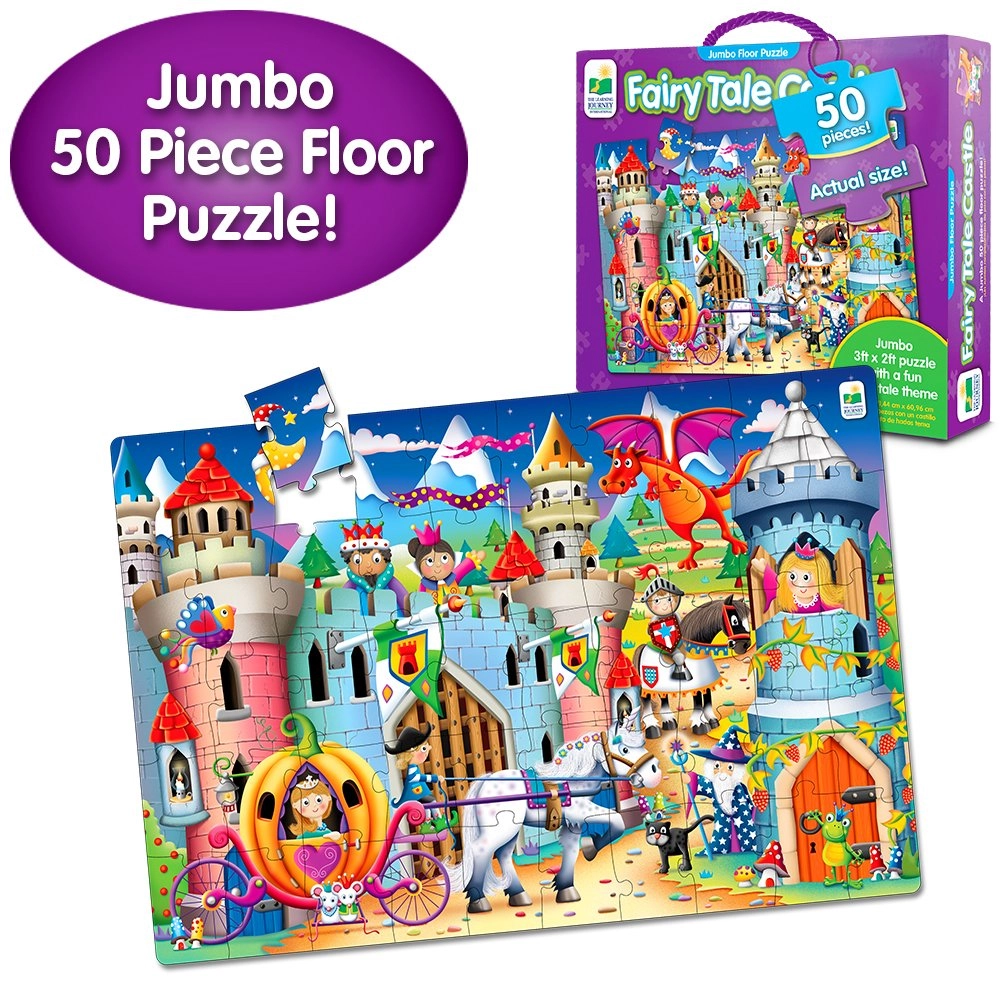 The Learning Journey Jumbo Floor Puzzle Fairy Tale Castle - 3 and Up