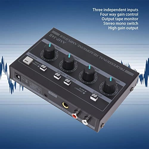4 Channel Headphone Amplifier - Compact Portable 100 To 240V