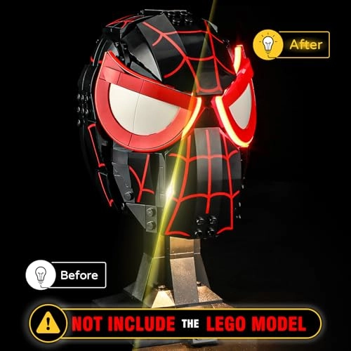 LED Light for LEGO Marvel Miles Morales' Mask 76329 - Plastic