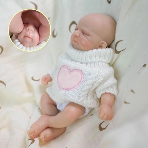 Reborn Baby Doll - 8 Inch Silicone Girl Ages 3+