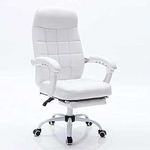 Desk Chair - PU Leather Brown High Back