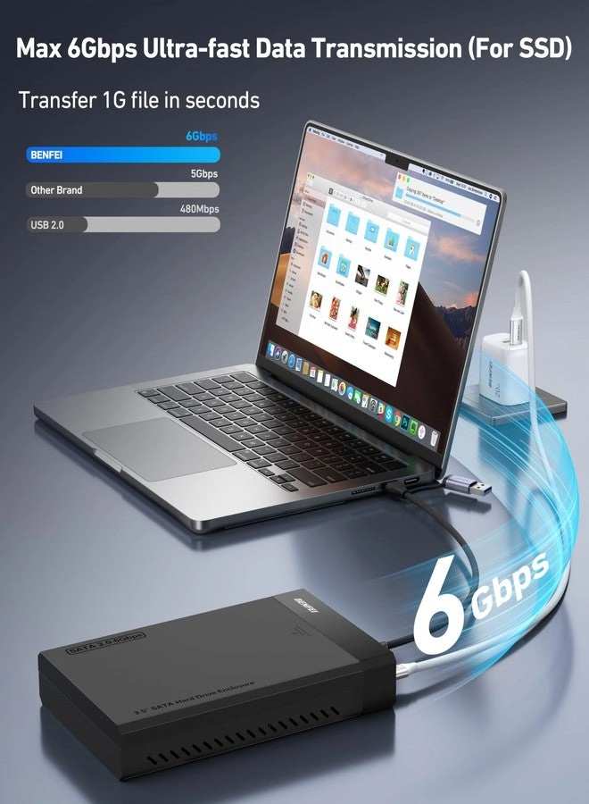 SATA HDD/SSD Enclosure - UASP 3.5/2.5 Inch
