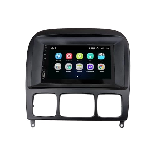 Double Din and 9 Inches Radio Dash Kit - Mercedes Benz S Class W220 1998-2005