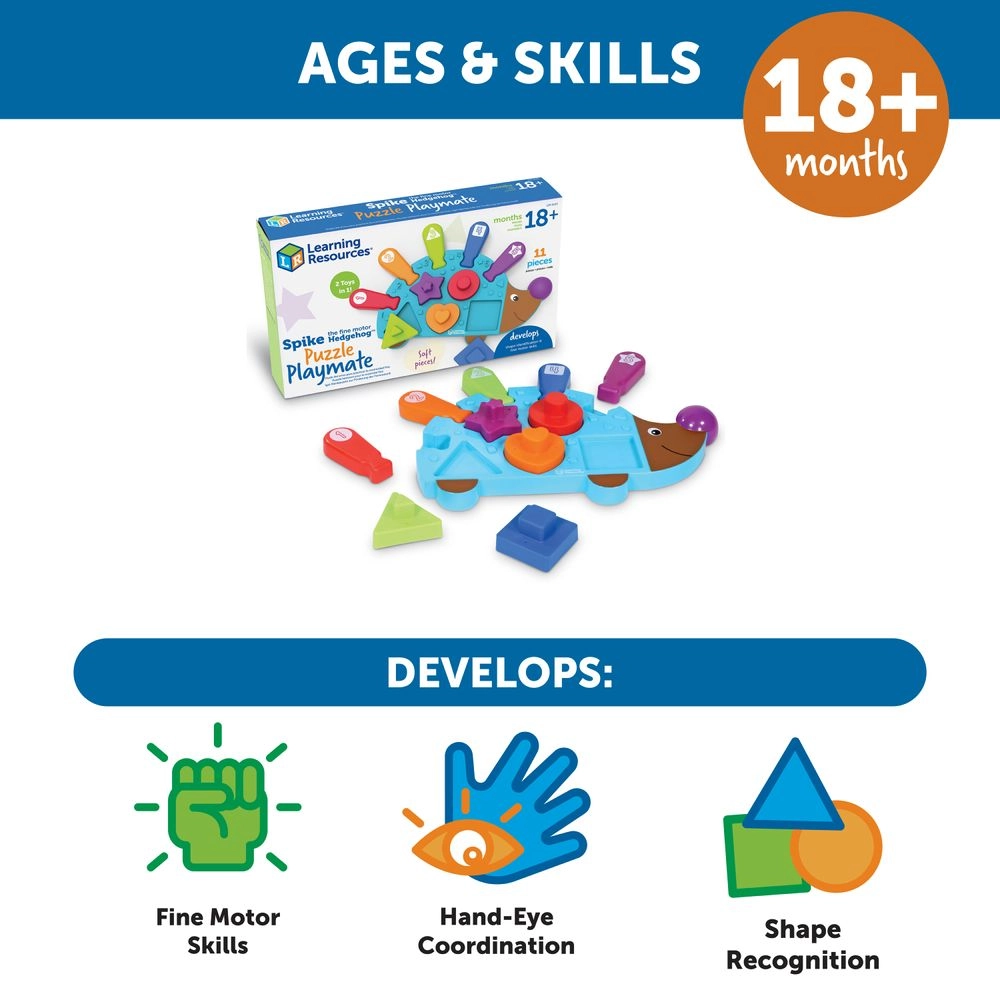 Learning Resources Spike Hedgehog Puzzle Playmate - 18 months+ 11 pieces