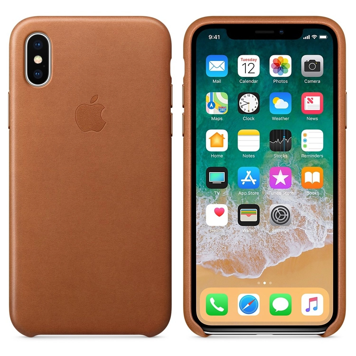 Leather Case Folio Case for iPhone X