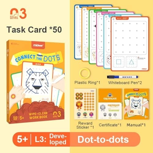 Connect the Dots Wipe Clean Workbook - 5+