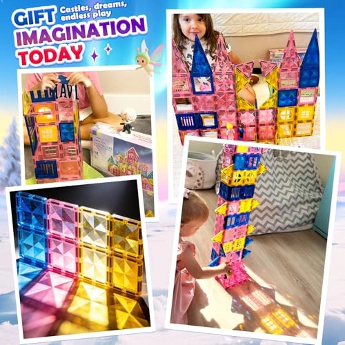 Diamond Magnetic Tiles - Princess Castle