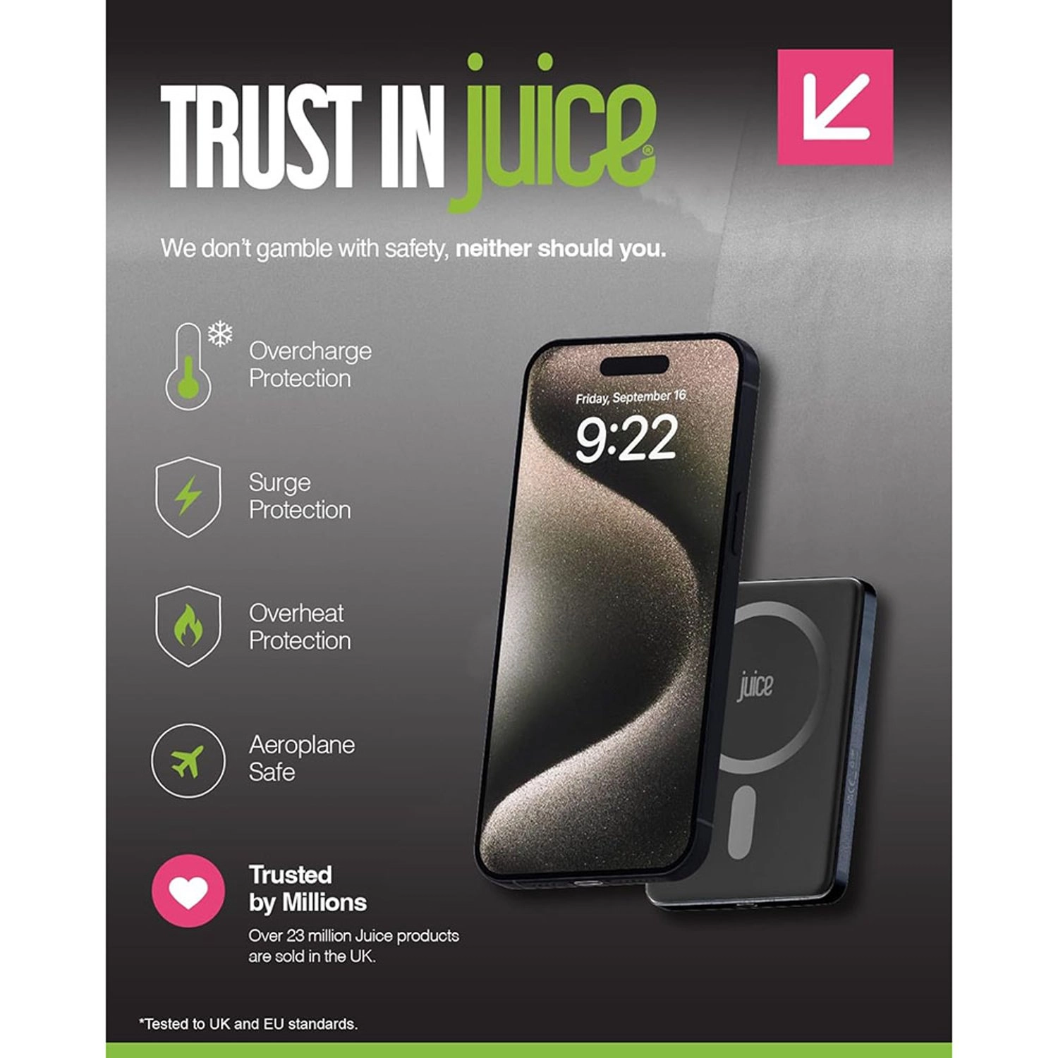 Magnetic Wireless Power Bank - 5000mAh 15W Fast charging