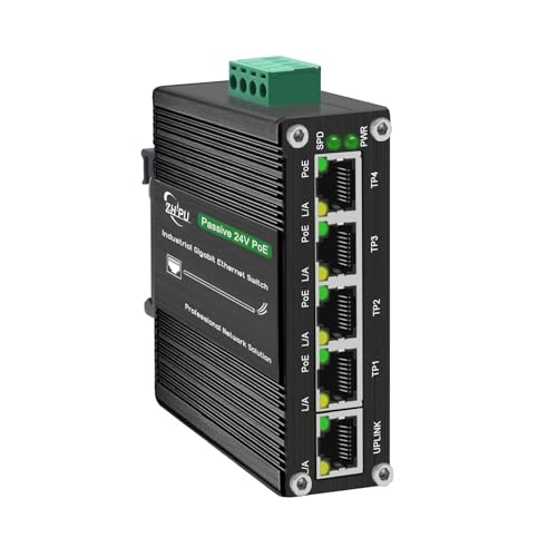 Passive 24V 5-port PoE Switch 5-ports