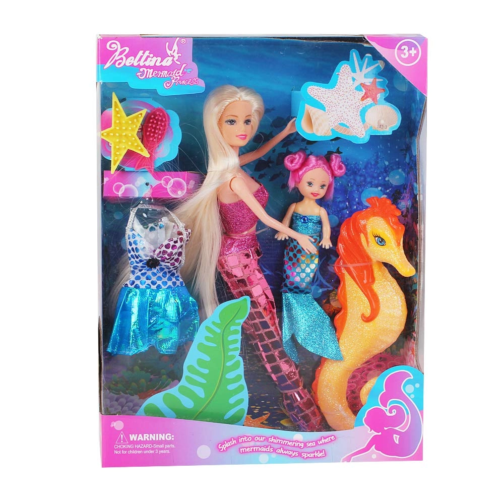 Mermaid Doll - Princess + Seahorse Play Set