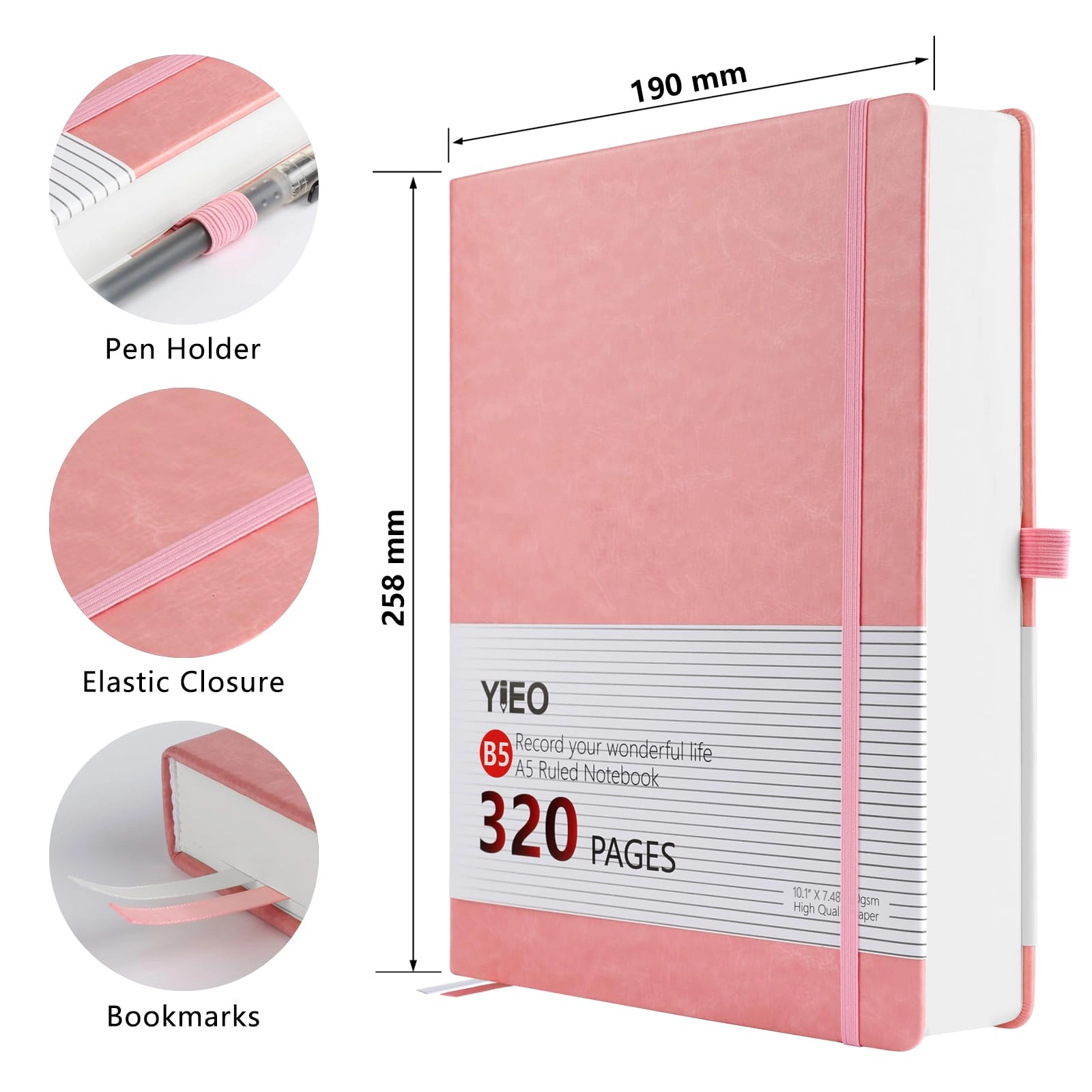 Notebook B5 Hardcover - Lined 320 Pages