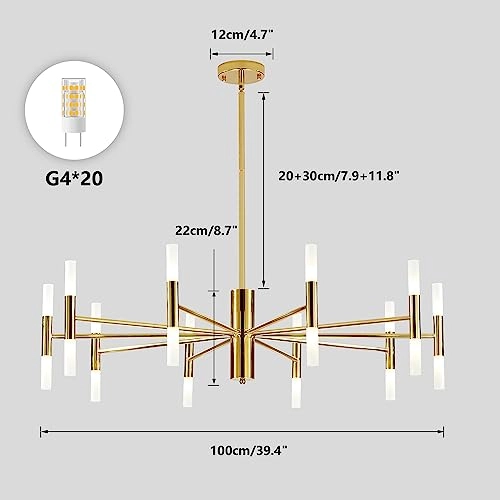 Sputnik Chandelier - 7.9 to 29.7