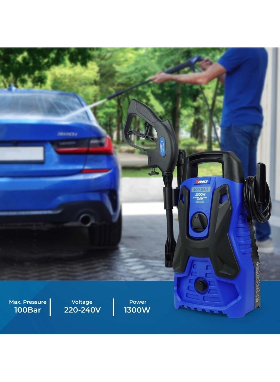 Pressure Washer - 100 Bar 1300W